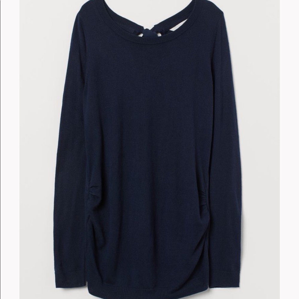 Navy blue maternity sweater